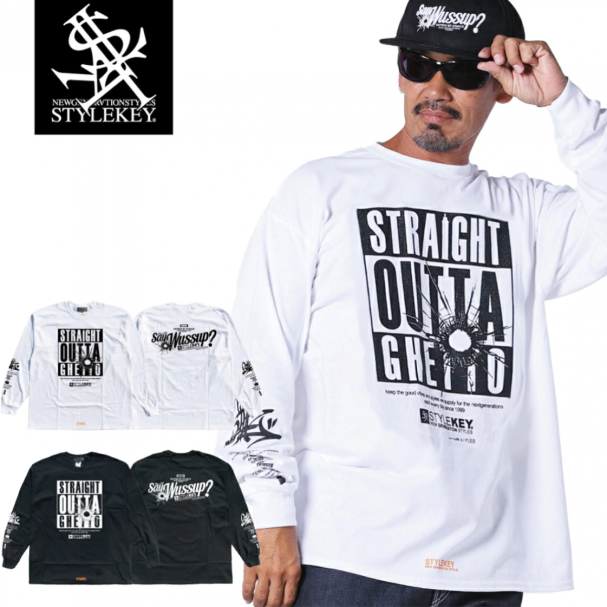 STYLEKEY(スタイルキー) SAY WUSSUP? L/S TEE - FLYING BEATS