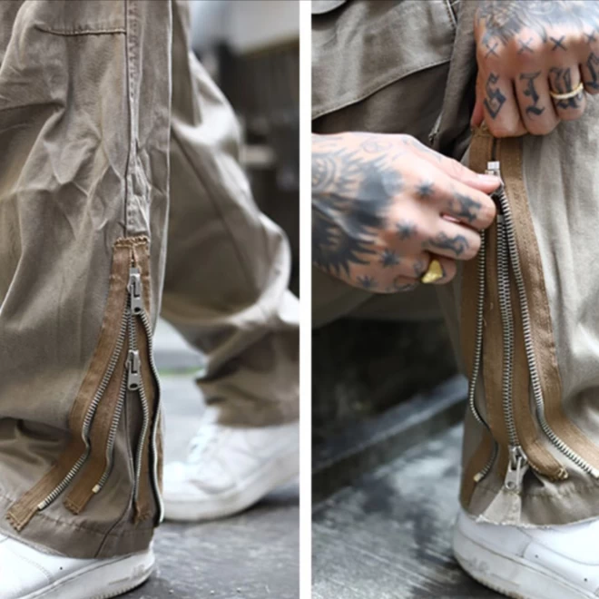 mnml (ミニマル）ZIPPER DENIM CARGO PANTS